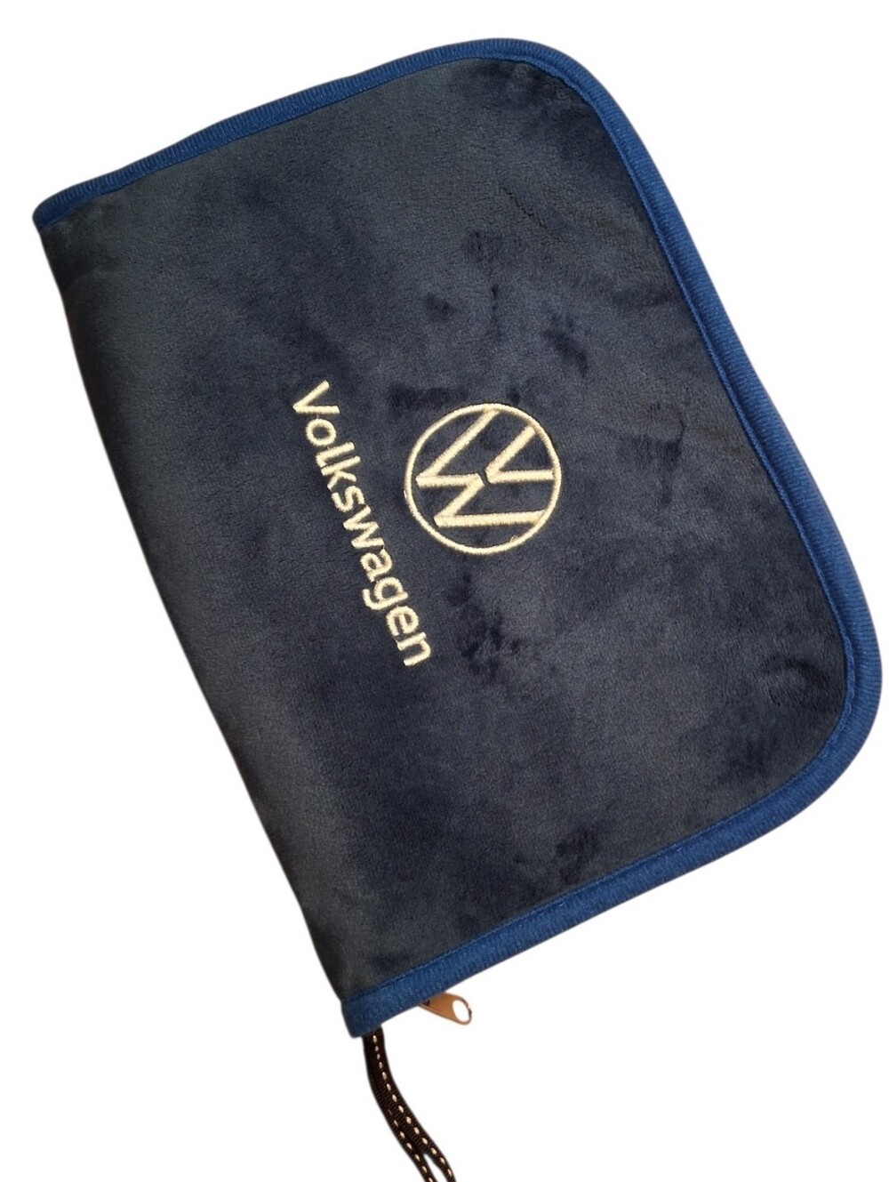 Volkswagen VW Branded Blue Velour Document Portfolio / Case